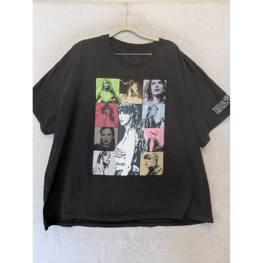 Taylor Swift T-Shirt Men's 2XL Black The Eras Tour Graphic Short‎ Sleeve Tee